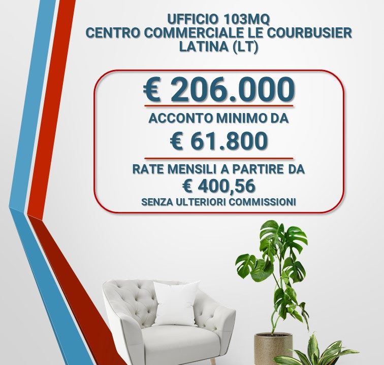 Ufficio 103mq centro commerciale le courbusier latina lt