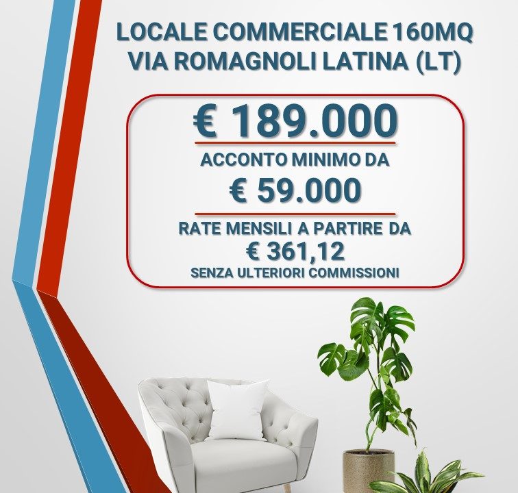 Locale commerciale 160mq via romagnoli latina lt